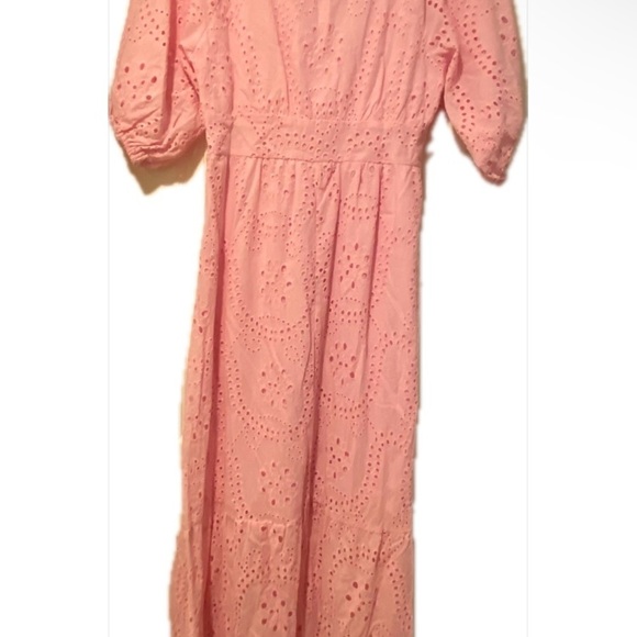 Sanctuary Women’s Pink Eyelet Maxi Revolve New Cotton Summer Dress size 6 - Picture 9 of 15
